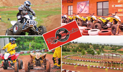 Dirt Mania Somanahalli - Rs 299= Rs 600. Bring a friend & enjoy thrilling Off-Road Quad Bike Riding for Two at a pulsating 50% off only at Dirt Mania. 