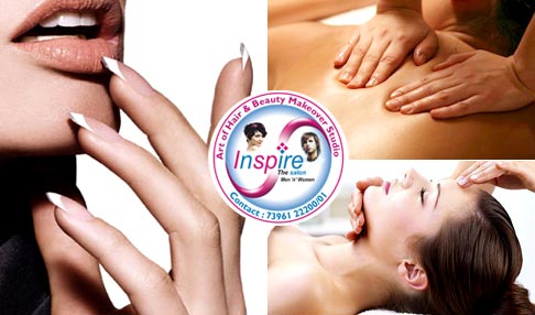 Inspire The Salon Kondapur - Rs 524 = Rs 1750 at Inspire The Salon. A fantastic beauty package at 70% off: enjoy Manicure, Pedicure, Oil Massage with Steam, Shampoo & Face Cleanup and discover a new you.