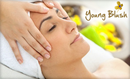 Young Blush Kothrud - Ladies…Pay Rs 199 to get Aroma Head Massage, Bleach or Scrub , Gold Face Clean Up, Waxing, Hand Spa or Foot Spa worth Rs 1400 at Young Blush. 
