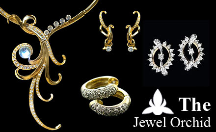 The Jewel Orchid Lajpat Nagar - Pay Rs. 99 to get 35% off on Branded Diamond 18 Karat Gold Jewelry at The Jewel Orchid. 