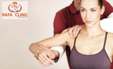 Rafa Clinic Aminijikarai - Pay Rs 499 for Stress & Pain relieving Head, Neck & foot therapeutic massage, Electrotherapy treatment session and more worth Rs 2500 at Rafa Clinic.