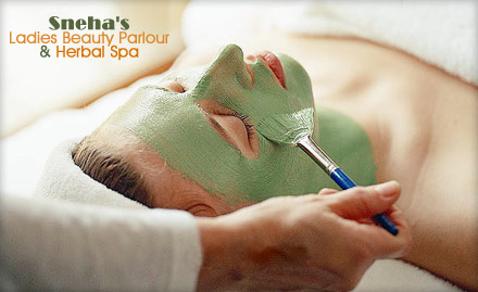 Snehas Herbal Beauty Parlour and Spa Bibvewadi - Pay Rs. 299 for Haircut, Facial, Foot Massage, Bleach and Manicure worth Rs. 2100 at Sneha's Ladies Beauty Parlour & Herbal Spa.