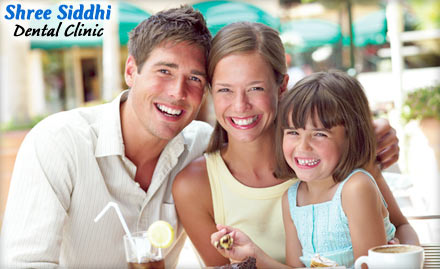 Shree Siddhi Dental Clinic Trimurti Chowk - Pay Rs 149 for Teeth Scaling, Polishing, Filling, Tooth Extraction and Dental Consultation worth Rs 1400 at Shree Siddhi Dental Clinic. Also get 40% off on other dental services!