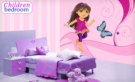 Children Bedroom Pashan - Pay Rs. 99 and get Interior Wall Designing of your child's bedroom for just Rs. 80/Sq Ft from Children bedroom.