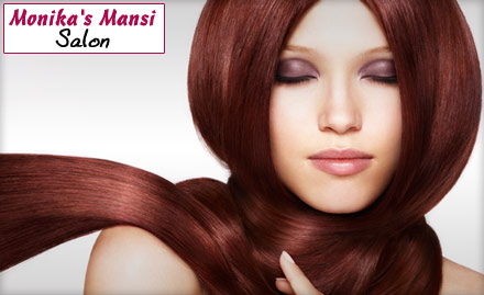 Monika's Mansi Salon Usha Nagar - Beauty personafied! Pay Rs. 2099 for L'Oreal Hair spa, Hair straightening and more worth Rs. 4500 at Monika's Mansi Salon.
