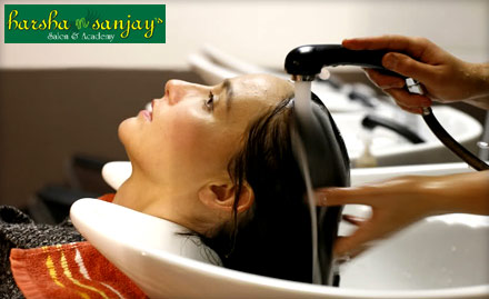 Harsha N Sanjay Salon and Academy Jalna Road - Ladies…Pay Rs. 199 for Hair Cut, Hair wash, Blow-dry and Face clean up worth Rs. 750 at Harsha N Sanjay Salon and Academy.