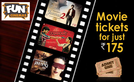 PVR Cinemas Connaught Place - Watch your favourite movie at just Rs. 175 at Fun Cinemas. Valid on all days across India!