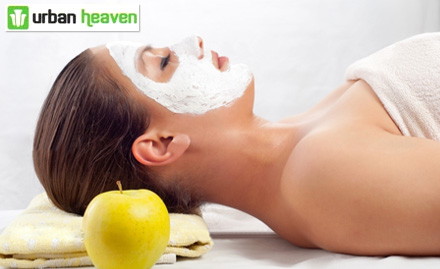 Urban Heaven Beauty Salon & Spa Urban Estate - Pay Rs. 249 for facial, bleach, haircut, manicure and more worth Rs. 1183 at Urban Heaven - Make Over Studio For Men & Women.