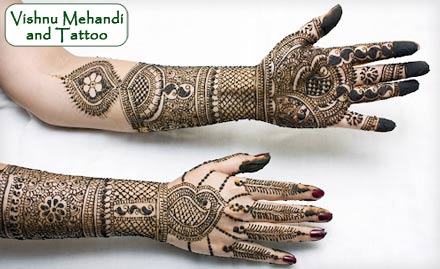 Vishnu Mehandi And Tattoo BTM Layout - Pay Rs. 49 to get 30% off on stylish arabic and indian mehandi at Vishnu Mehandi and Tattoos.