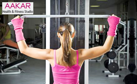 Aakar Health and Fitness Studio Wall Tax Road - The treadmill beckons! Get a complete body work out worth Rs 1750 at Aakar Health & Fitness Studio in Rs. 99.