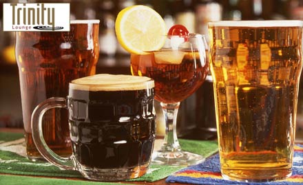 Trinity Lounge Bar - Fortune Select Trinity Whitefield - Pay Rs. 49 to enjoy 35% off on delectable food and alcoholic drinks at Trinity Lounge Bar.