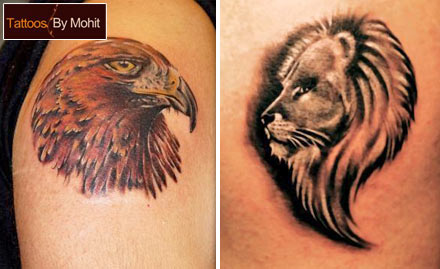 Tattoos By Mohit Gautam Nagar - Pay Rs. 248 for a 3 sq inch permanent coloured or black tattoo worth Rs. 3000 at Tattoos by Mohit.