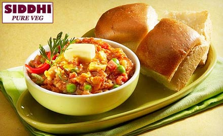 Sidhi Pure Veg Somji Kondhwa - Pay Rs. 299 for mouth watering food and cooling beverages worth Rs. 600 at Sidhi -Pure Veg.