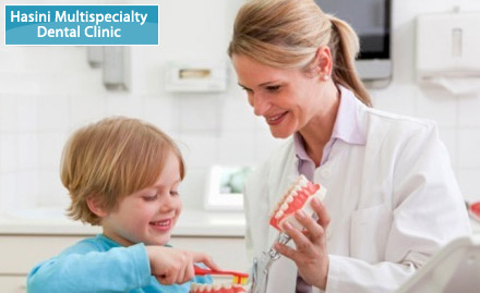 Hasini Multispecialty Dental Clinic Chikkadpally - Pay Rs. 99 for Dental Consultation, Scaling and Polishing worth Rs. 1200 at Hasini Multispecialty Dental Clinic. 