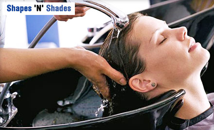 Shapes 'N' Shades Pimple Saudagar - Pay Rs. 1999 for L'Oreal Hair Rebonding, Hair Wash, Conditioning, Blow Dry and Threading worth Rs. 6200 at Shapes 'N' Shades. 