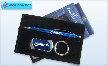 Vibha Innovation & Management Pvt. Ltd Kotha Pet - Pay Rs. 29 to get buy 1 get 1 offer on metallic pen and key chain with personalized text at Vibha Innovation and Mgt Pvt. Ltd.