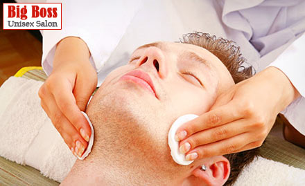 Big Boss Unisex Salon Mohali - Pay Rs. 199 for Face Cleanup, L'Oreal Hair Spa, Head Massage and Shaving worth Rs. 1200 at Big Boss Unisex salon.