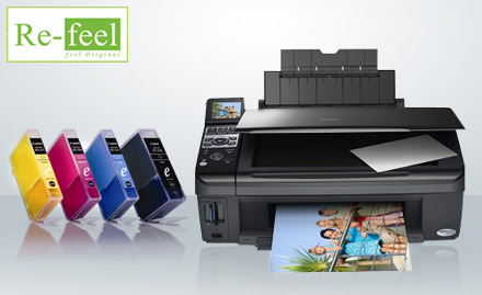 Re-feel Cartridge Care Bellandur - Pay Rs 349 for laser cartridge refilling worth Rs 450 at Re-Feel. 