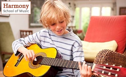 Harmony School of Music S K Puri - Strike the perfect chord! Pay Rs. 49 to enjoy 3 sessions of beginner's guitar course worth Rs. 250 at Harmony School of Music.