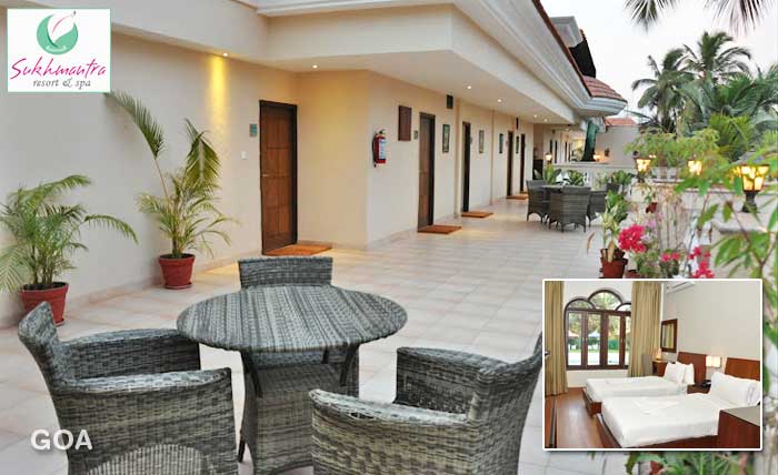 Sukhmantra Resort & Spa  - Pay Rs. 49 and get 20% off on a Luxurious stay in Goa at Sukhmantra Resort and Spa.