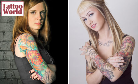 Ink Spot Indiranagar - Pay Rs. 399 and get 4 inch coloured or black permanent tattoo worth Rs. 2400 at Tattoo World.