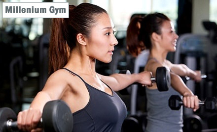 Millenium Gym Kalianpur - Pay just Rs. 49 and get 6 sessions of gym or yoga worth Rs. 200 at Millenium Gym. Also get 30% off on further enrollment.