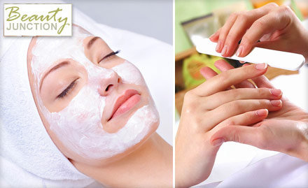 Beauty Junction Paschim Vihar - Pay Rs. 499 for skin whitening facial, hair spa, manicure or pedicure, waxing or shaving and threading worth Rs. 3000 at Beauty Junction.
