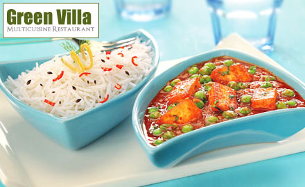 The Green Villa Multicuisine Restaurant Koregaon park - Pay Rs. 49 to enjoy 55% off on delectable food at The Green Villa - Multicuisine Restaurant.