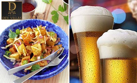 Hotel Dev Villas New Atish Road - Get a fine dining experience! Enjoy 20% off on food and IMFL at Hotel Dev Villas. Also get additional discount on Beer!