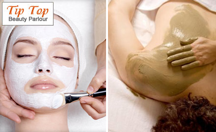 Tip Top Beauty Parlour Delhi,NCR - Pay Rs. 499 for body massage, body cleansing, body scrub, manicure, fruit facial, gold bleach and waxing worth Rs. 3720 at Tip Top Beauty Parlour.