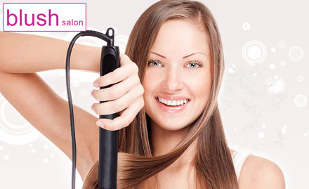 Blush Andheri East - Enjoy 15% off on keratin treatment at Blush salon. Also get Schwarzkopf hair spa absolutely free! 