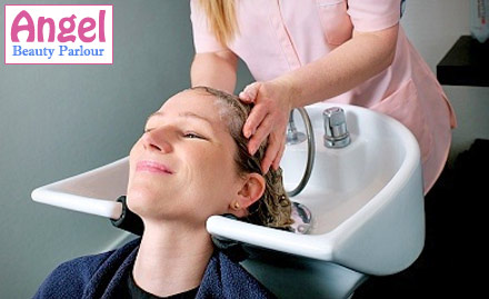 Angel Beauty Parlour Connaught Place - Pay Rs. 499 for LOreal hair spa, facial, bleach, spa manicure and more worth Rs. 3000 at Angel Beauty Parlour.
