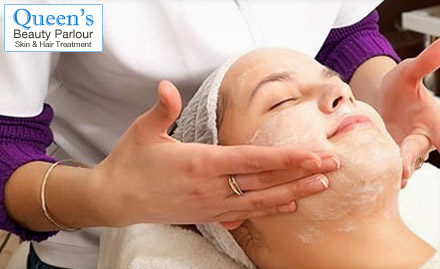 Queen's Beauty Parlour- Skin & Hair Treatment Wakad - Face Polishing & Herbal Oxy Bleach at Rs. 299