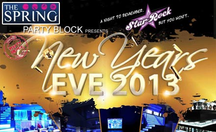 Star Rock - The Spring Hotel Nungambakkam - Time for unlimited fun! Pay Rs. 2999 for couple entry passes for New Year party worth Rs. 3999 at Star Rock - The Spring Hotel. Also enjoy unlimited alcoholic beverages, starters and more.