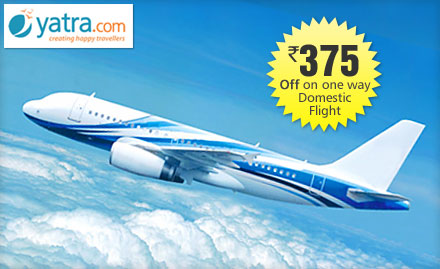 Mydala Contest  - Pay Rs. 29 to enjoy Rs. 375 off on one way domestic flight ticket booked with Yatra.