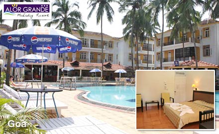 Alor Grande Resort Candolim, Goa - Pay Rs. 6099 for 3N/4D couple stay worth Rs. 9555 at Alor Grande Resort, Goa. 
