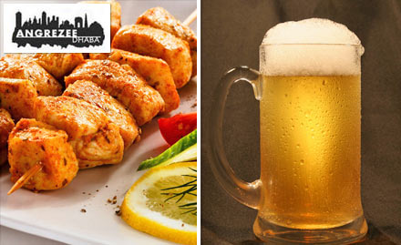 Angrezee Dhaba Sector 11, Dwarka - Pay Rs. 799 for unlimited IMFL or Beer, snacks and main course at Angreeze Dhaba.