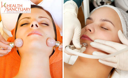 Health Sanctuary Greater Kailash Part 1 - Give your face a perfect shape! Get Rs. 4000 off on Ultralipolysis treatment for removal of facial flab and double chin at Health Sanctuary.