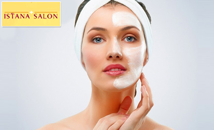 Istana Salon & Spa Saket - Pay Rs. 49 to Get 50% off on beauty services - facials, body rituals and peeling treatments at Istana Salon & Spa.
