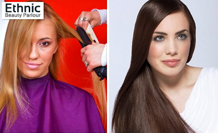 Ethnic  Beauty  Parlour Borivali - Pay Rs. 49 to enjoy 40% off on hair rebonding at Ethnic Beauty Parlour.