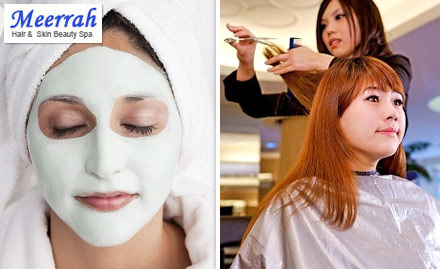 Meerrah Beauty Spa Wakad - Total Beauty Care! Facial, Bleach, Waxing, Hair Cut, Shampoo, Conditioning & Threading at Rs. 499
