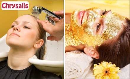 Chrysalis Gariahat - Get a L'Oreal Hair Spa, Gold Facial, Massage and More at Rs. 349
