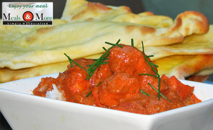 Meals and More Sector 8 - Relish the exquisite flavours of Butter Chicken and Naan at Meals & More