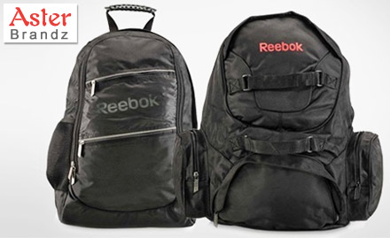 Aster Brands @ Best Prices Ramanathapuram - Bring the New Wave to your Luggage Collection with 60% off on Reebok Back Packs, Trolley Bags & Laptop Bags 