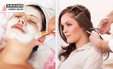 Sahiba Unisex Salon- N- Academy IP Extension - Choose the way you Look! Get 4 Beauty Services at Rs. 999