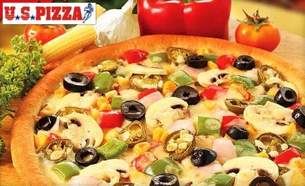 US Pizza College Road - Pizza Treat for All! Get a Medium Pizza, Garlic Bread & Brownie at Rs. 289