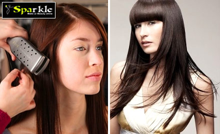 Sparkle - The Family Salon Mem Nagar - Give your Hair a New Look with L'Oreal Hair Rebonding & Hair Spa at Rs. 2499