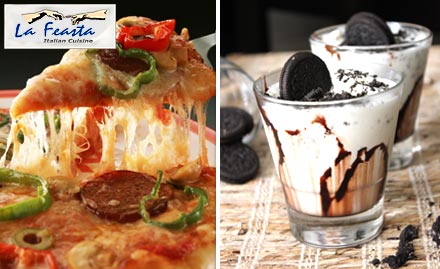La Feasta Bodakdev - Taste some Italian Delicacies! Get 40% off on Food & Beverages at Rs. 29