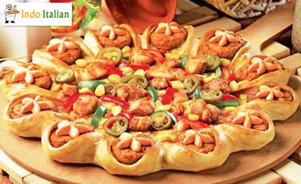 Indo Italian Shahibaug - Tangy Pizzas, Enjoy buy 1 get 1 offer on pizzas at Rs. 29
