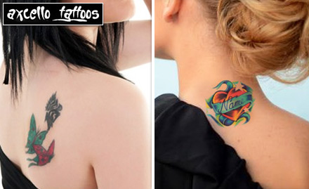 Axcello Tattoos  Lawrence Road - A Tattoo is Forever, get 4 inch permanent coloured or black & white tattoo at Rs. 349